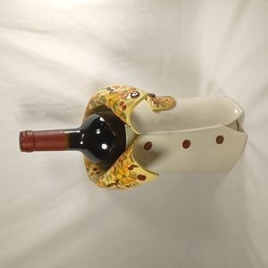 Artistic Unique Wine Chiller Utensil Caddy Holder Fun Hand Painted